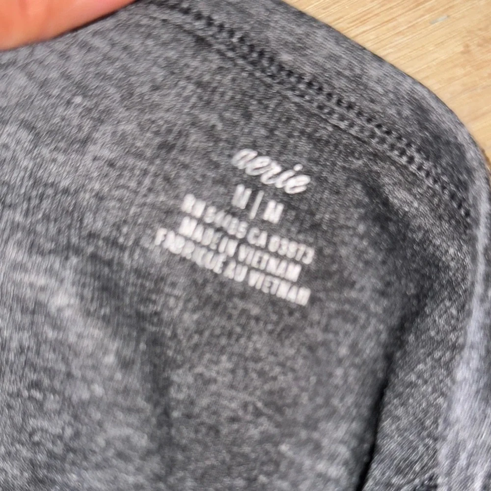 aerie Charcoal Gray Scoop Neck Ribbed Tank Top - Picture 6 of 6